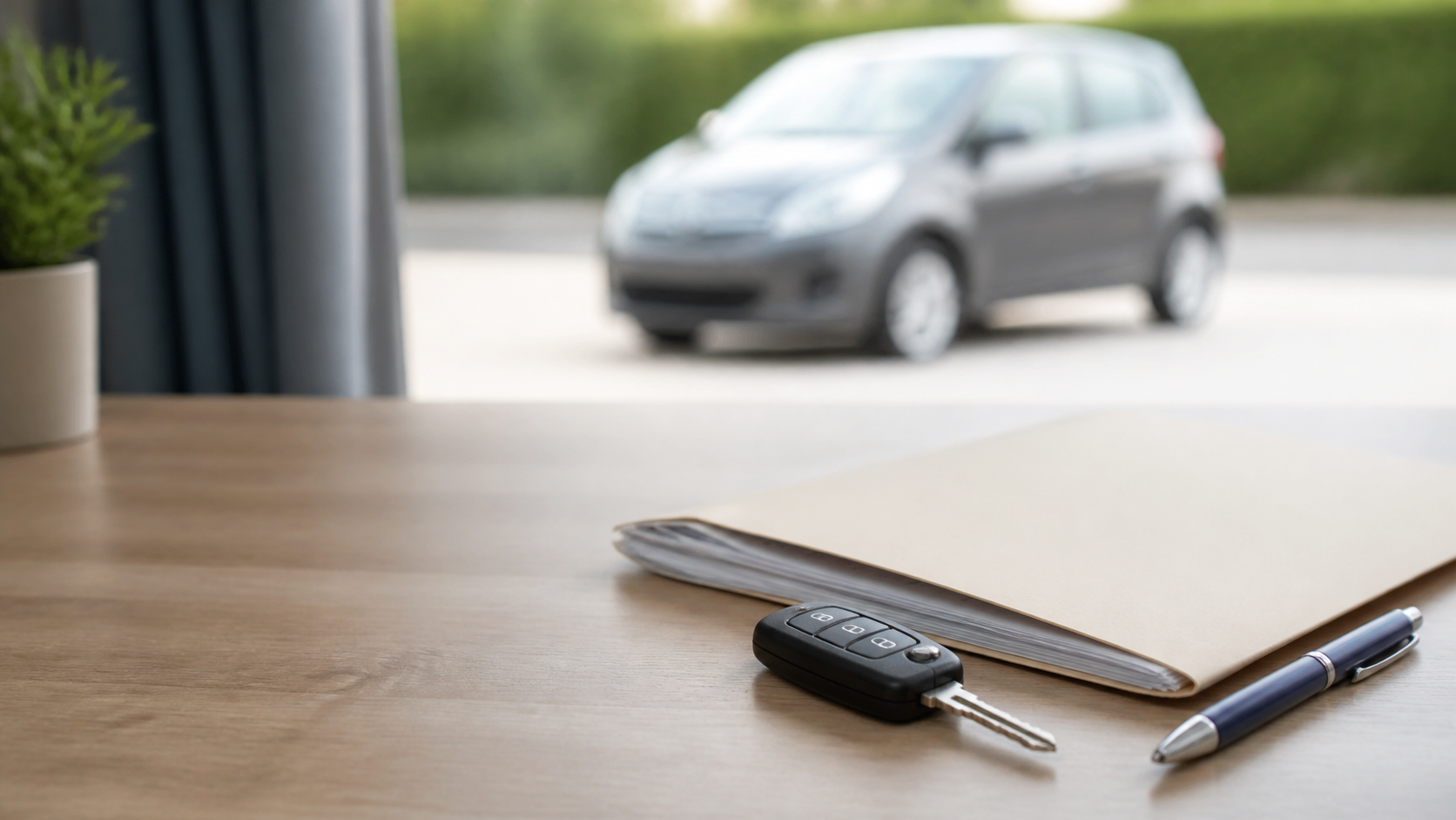 車売却の方法比較と確認順を示すための車の鍵と書類